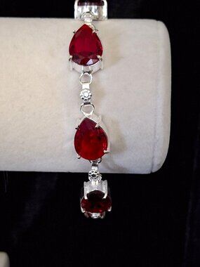 Garnet Gemstone Ethnic Handmade Bracelet 531 NWOT